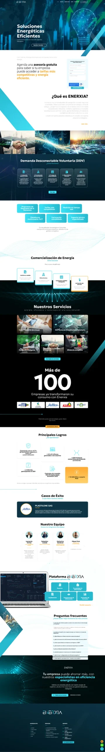 Página de inicio completa de Enerxia