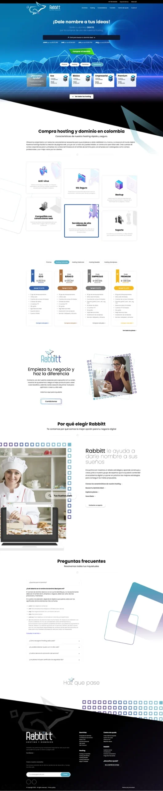 Captura del sitio web de Rabbitt
